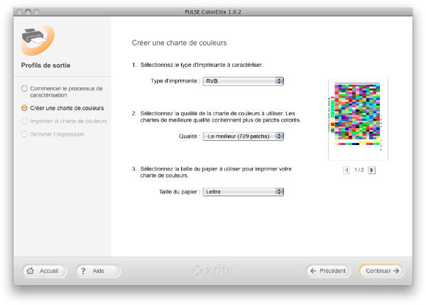 Choix du nombre de patchs pour calibrer une imprimante