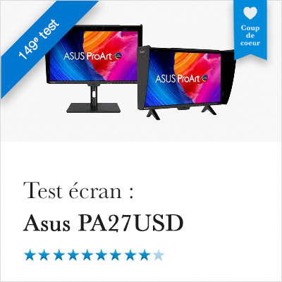 Test détaillé et mesures de l'écran Asus PA27USD par Arnaud Frich