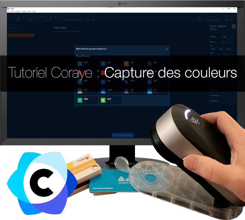 Mesurer, comparer et reproduire des couleurs dans Capture des couleurs de Coraye