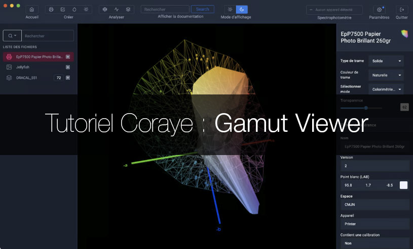 Comparer les gamuts des profils ICC dans Gamut Viewer de Coraye