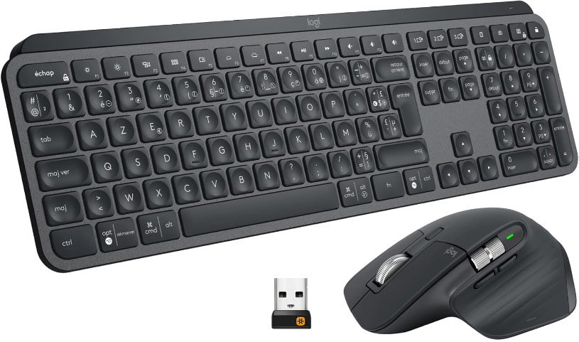 Combo Logitech clavier MX Keys + souris MX Master 3S