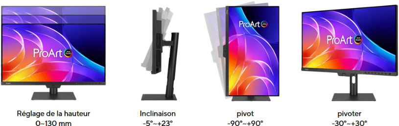 Ergonomie de l'écran Asus PA27USD