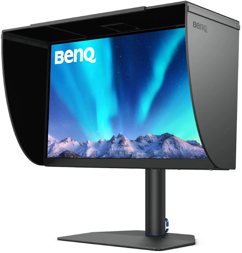 La dalle de l'écran BenQ SW240 et ses bords très fins