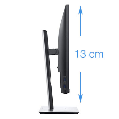 Mouvement vertical du Dell P2421 sur 13 cm