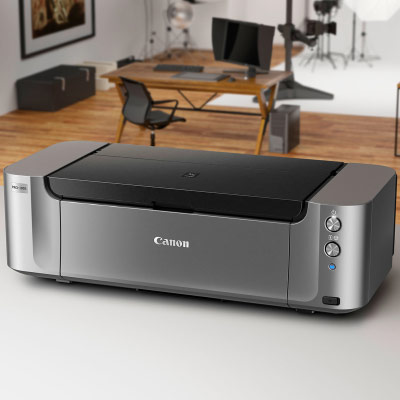 L'imprimante Canon PRO-100S sur un bureau