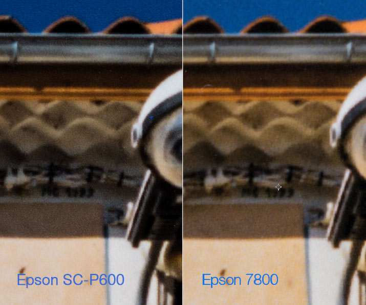 Différence de point d'impression entre Epson 7800 et Epson SC-P600