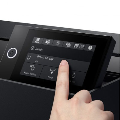 Écran tactile de l'imprimante Epson SC-P700